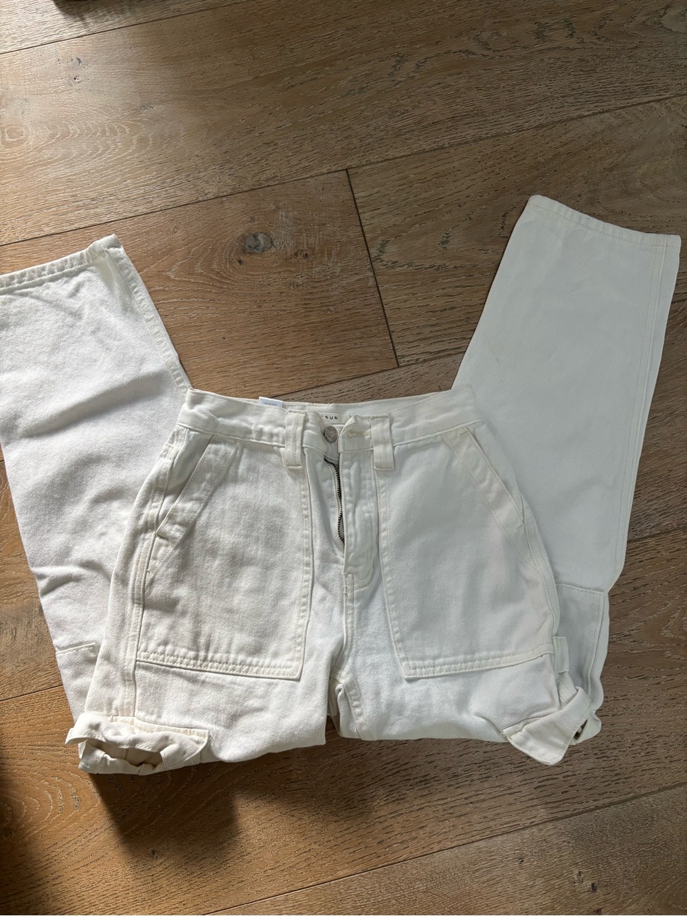 PacSun White Utility Carpenter Pants